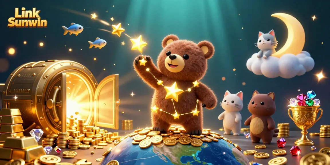 Experience the excitement of Link Sunwin with vibrant treasures and playful casino-themed elements!