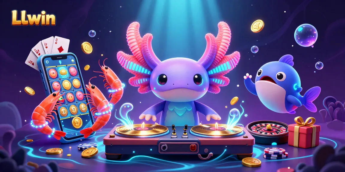 Experience thrilling gameplay at Llwin with vibrant illustrations of underwater casino excitement.