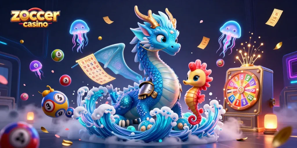 Play thrilling games at Zoccer Casino with vibrant effects and engaging characters all around.