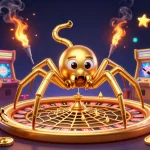 Engage in thrilling bets with lu88a’s colorful roulette web spun by a golden spider.
