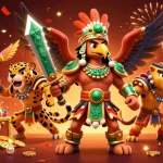 Experience thrilling wins at GEM88 with vibrant slot games featuring dynamic Aztec warriors and treasure.