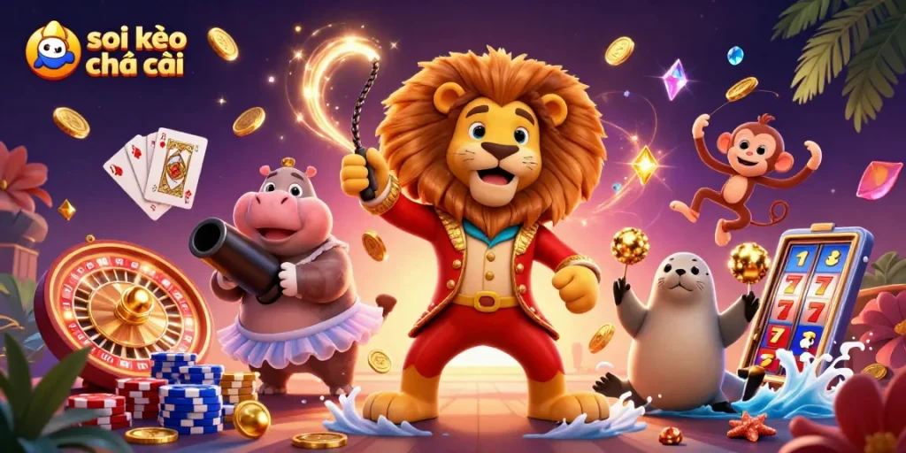 Engage in thrilling soi kèo nhà cái with vibrant casino characters and dynamic betting elements.