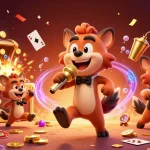 Experience gem88's exciting comedy casino scene featuring hyenas mixing drinks and telling jokes.