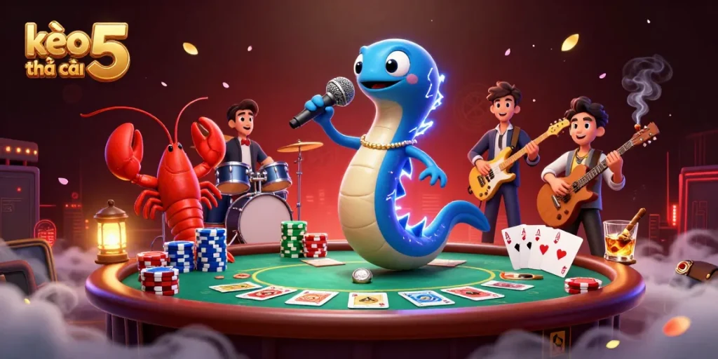 Experience the excitement of kèo nhà cái 5 with this vibrant underwater casino scene.