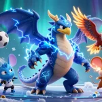 Experience thrilling gameplay with sunwin as animated characters soar amidst vibrant casino elements.